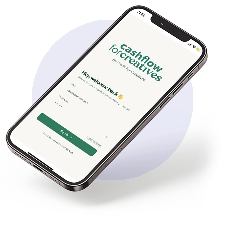 Cash Flow for Creatives app preview
